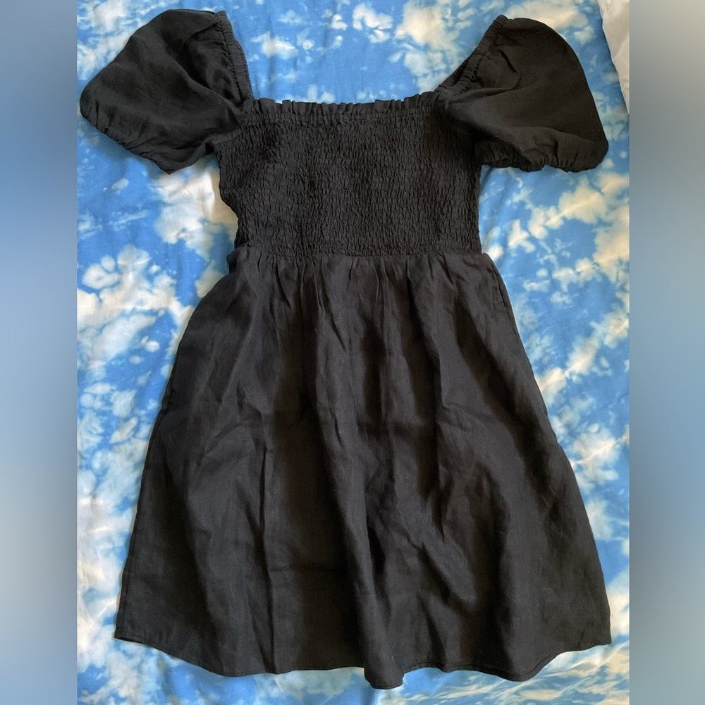 NWT J. Crew linen poofy shoulder dress